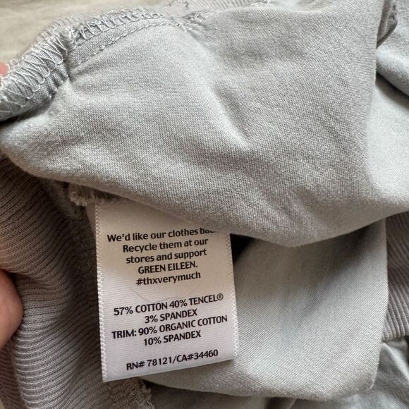 Eileen Fisher Pants Women's Large Gray Cropped Capri Pockets Drawstring - Picture 9 of 10